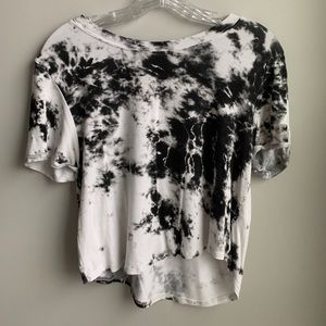 black/white tie dye shirt